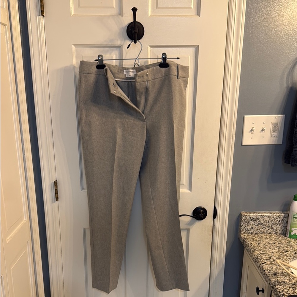 Calvin Klein Slim Fit Gray Trousers